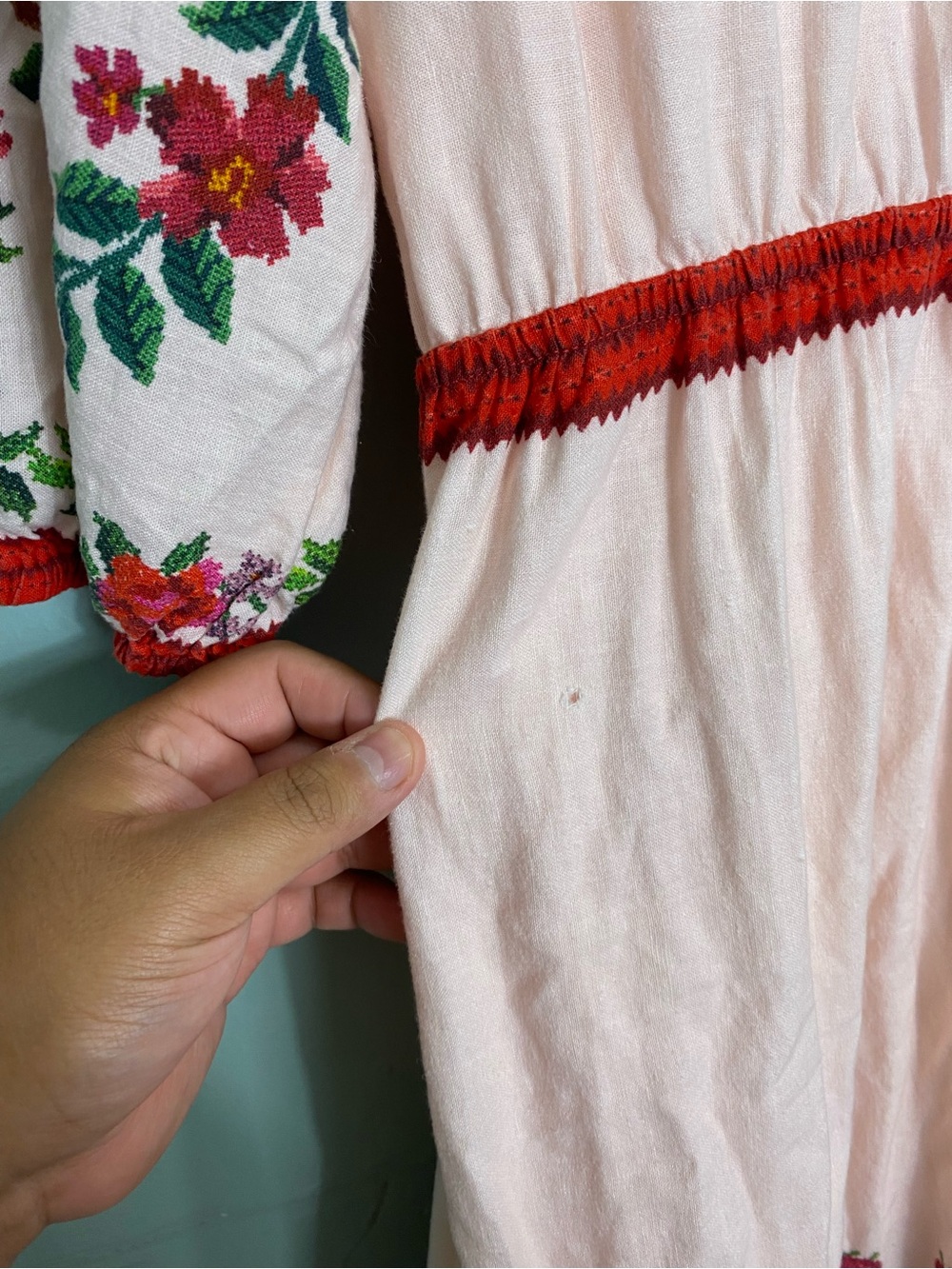 Farm Rio Flower Tapestry Maxi Dress Pink Floral Sundress Medium - Picture 7 of 8